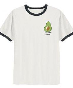 Avocado Angel ringer t-shirt
