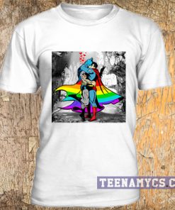 Batman vs Superman gay pride t-shirt