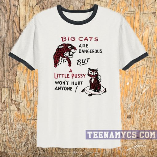 Big cats are dangerous but little pussy won't hurt anyone T-shirt