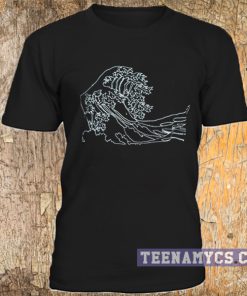 Black high tides wave t-shirt