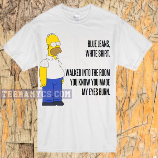 Blue Jeans white shirt Homer Simpson T-shirt