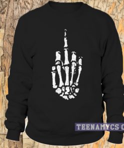 Fuck Off Skeleton hand sign Sweatshirt