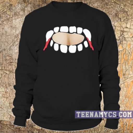 Gabby Show, vampire teeth cut out Sweatshirt