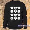 Hearts Phone Dial Pad Keypad Cellphone Love Graphic Sweatshirt