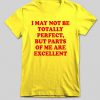 I may not be totally perfect but part of me are excellent t-shirt