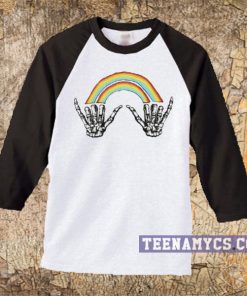 Louis Tomlinson rainbow skeleton hands T-shirt