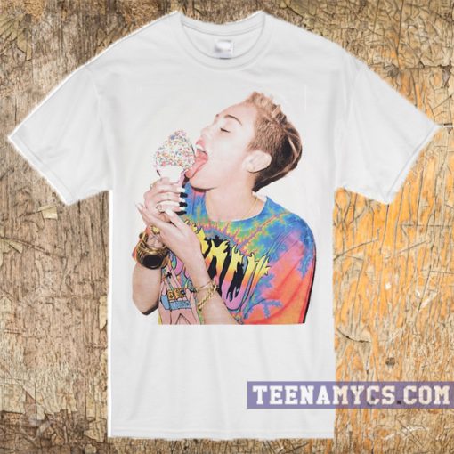 Miley Cyrus ice cream t-shirt