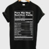 Pure Hip-Hop Nutrition Facts T-shirt