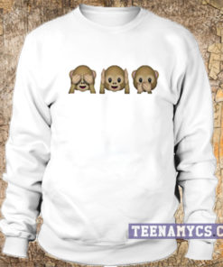 See Hear Speak No Evil Emoji Sweatshirt