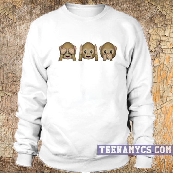 See Hear Speak No Evil Emoji Sweatshirt