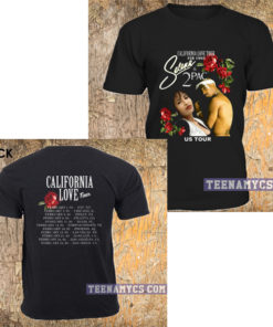 Selena & 2PAC California Love Tour two sides t-shirt