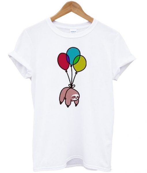 Sloth Tied To Balloon T-shirt