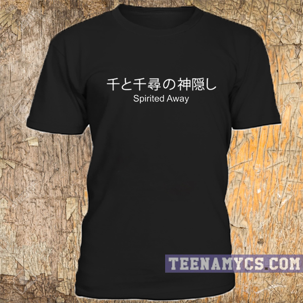 Spirited away japanese letter t-shirt