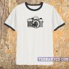 Vintage camera sketch ringer t-shirt