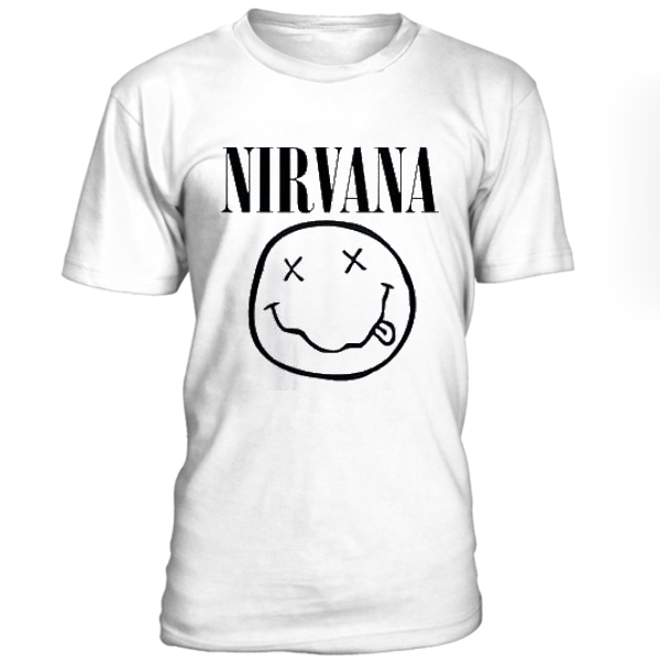 nirvana smile black logo t-shirt