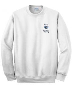 Bee Happy Pocket Print Sweatshirt