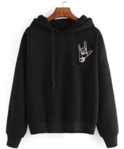 Metal Hand Sign Hoodie