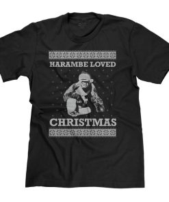 Harambe Loved Christmas RIP Cincinnati Zoo Tribute Gorilla T-Shirt