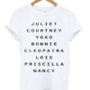 Great Love Hers Juliet Courtney Yoko Bonnie Nancy T-shirt