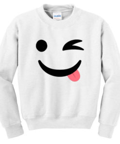 Silly Wink Emoji Sweatshirt