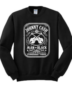 Johnny Cash The Man In Black Featuring The Fabulous Tennessee Three Sweatshirt