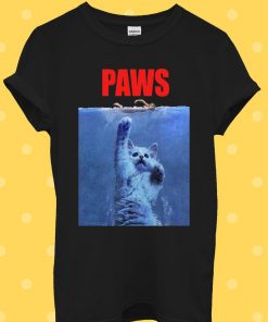 Paws Cat Kitten Meow Parody Hipster T Shirt