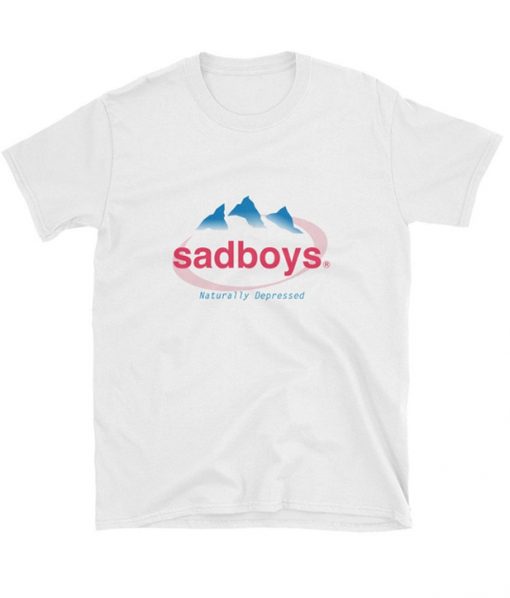 Sadboys Naturally Depressed Evian Logo T-Shirt