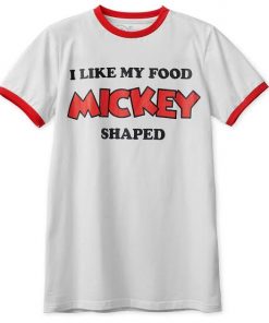I like my food Mickey shaped ringer t-shirt