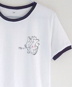 You x Heart You Are In My Heart Ringer T Shirt