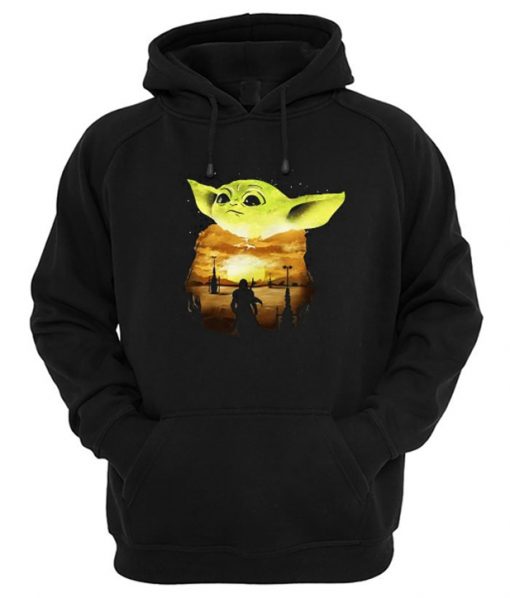 Baby Yoda Sunset Hoodie