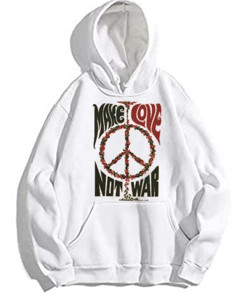 Make Love Not War Peace Vintage Hoodie