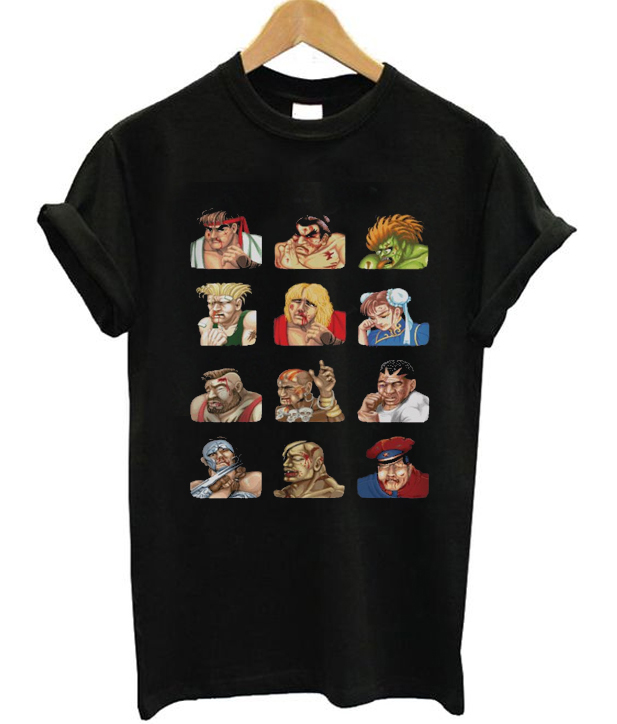 Street Fighter 2 Characters T-shirt - teenamycs