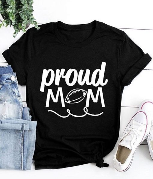 Proud Mom Football Tee