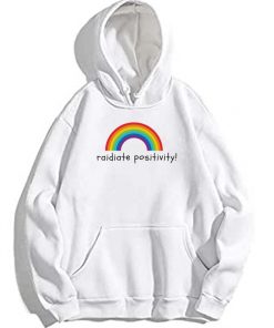 Radiate Positivity Rainbow Pullover Hoodie