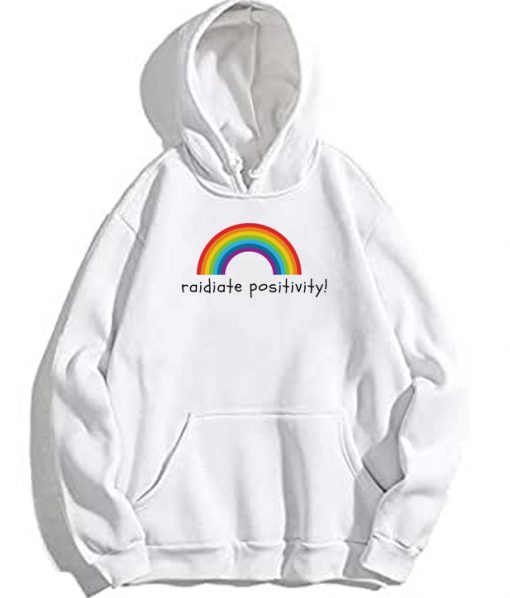 Radiate Positivity Rainbow Pullover Hoodie