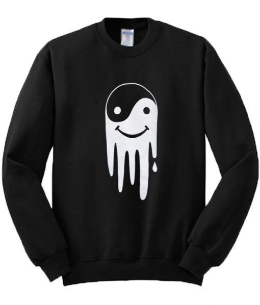 Smiley Yin Yang Art Sweatshirt