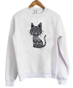Aztec Patterned Cat Sweatshirt