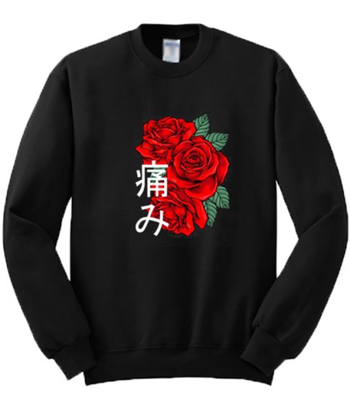 Japanese Aesthetic Rose Sweatshirt