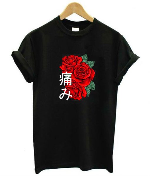 Japanese Aesthetic Rose T-Shirt