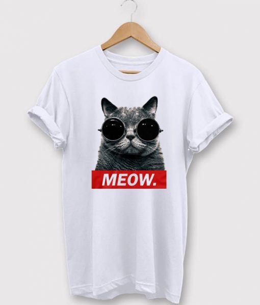 Meow Cat Graphic T-Shirt