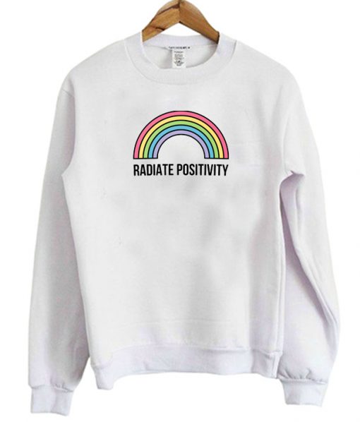 Radiate Positivity Rainbow Crewneck Sweatshirt