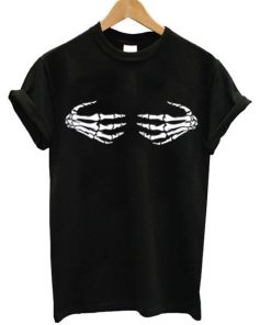 Skeleton Hands On Boobs T-shirt