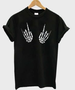 Skeleton Rock Hand T-shirt