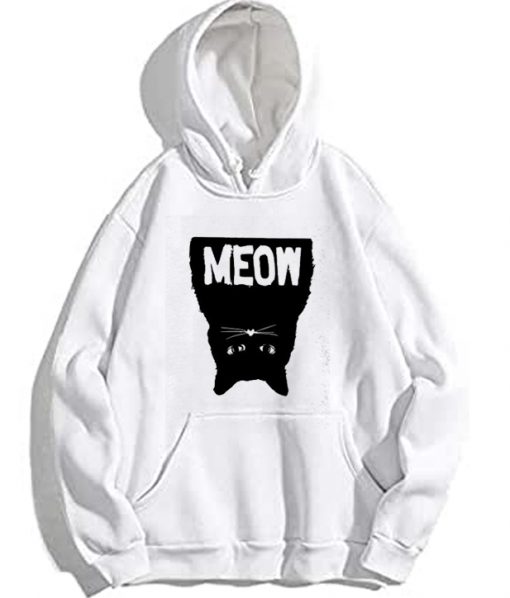 Upside Down Cat Meow Hoodie