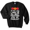 Sailor Moon I'm Not Lazy Quotes Sweatshirt