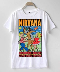 Nirvana concert T shirt Live in Astro Arena, Houston, Texas 1993 with the Breeders and Shonnen Knife T-Shirt