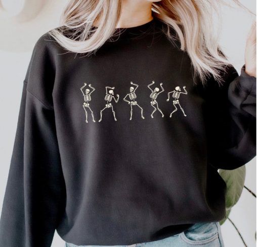 Dancing Skeleton Halloween Sweatshirt