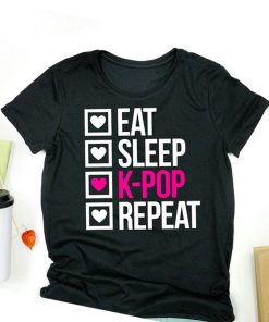 Eat Sleep K-Pop Repeat T-Shirt