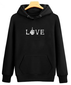 Love Skeleton Hand Halloween Hoodie