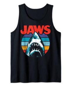 Jaws Retro Stiped Shark Tank Top